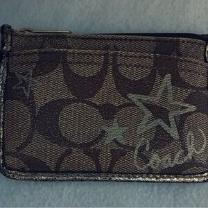 Coach Metallic Star Print Mini Skinny ID Case - Leather